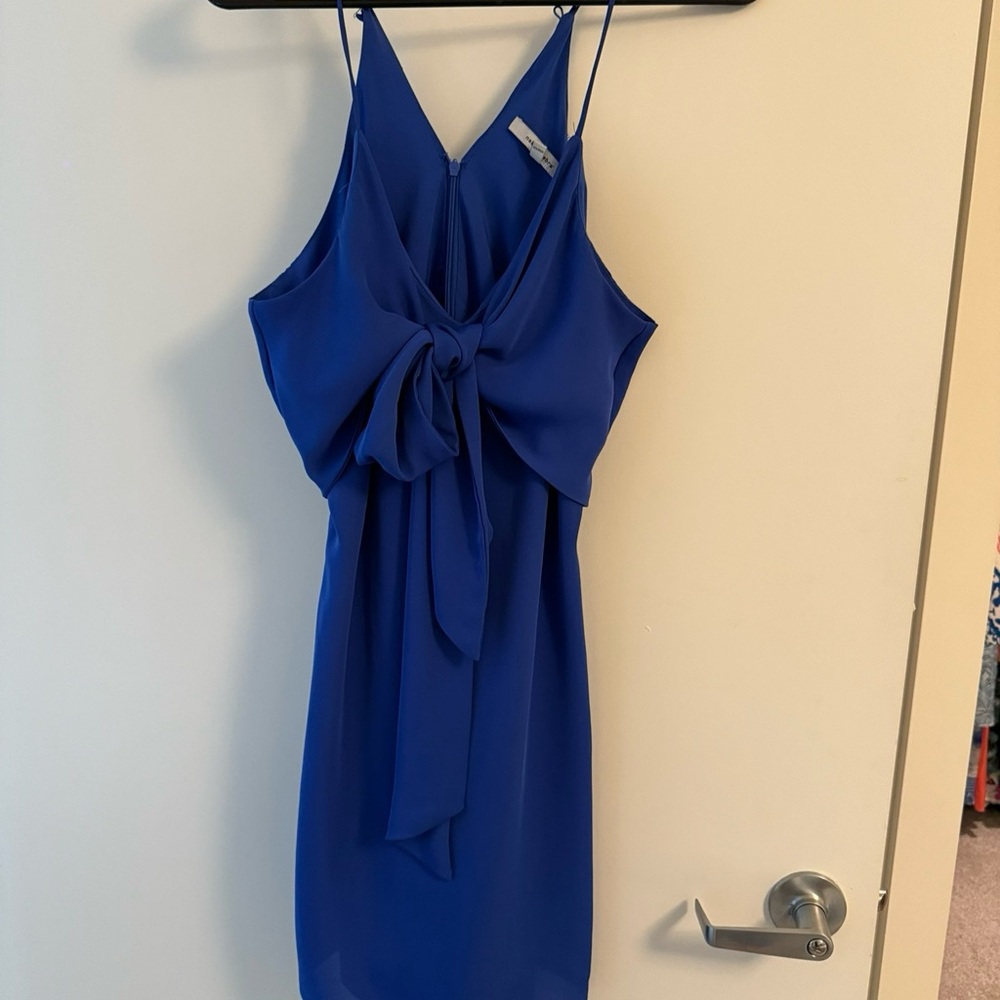 Naked Zebra Cobalt Blue Mini Dress
